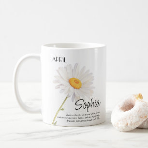 Mug Mois de naissance Fleur d'avril Personnalisée