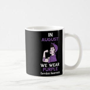 Mug Mois de sensibilisation aux surdoses en août Ruban