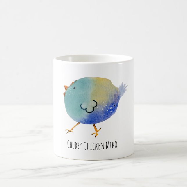 Mug Mok, Chubby Chicken Miko, colorfull, funny, bird (Centre)