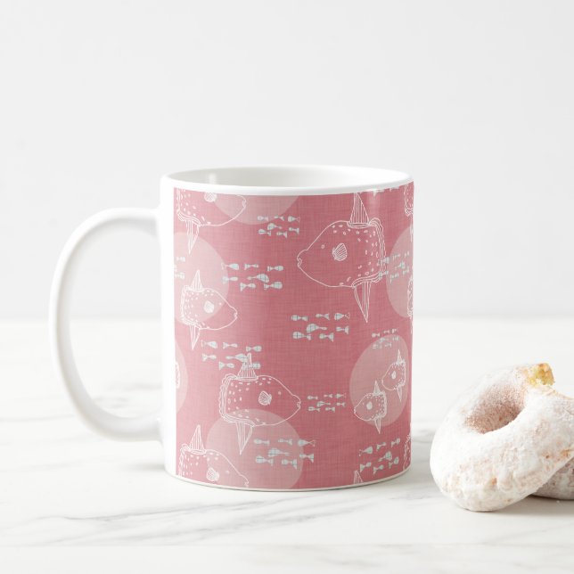 Mug Mola Mola Poisson rose de l'océan (Avec donut)