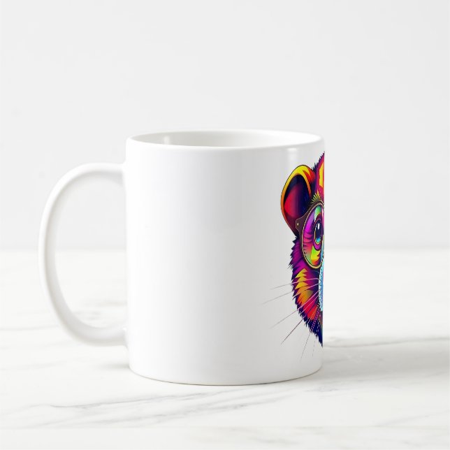 Mug Mole avec lunettes Art Abstrait (Gauche)
