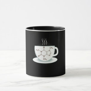 Mug Molécule de caféine chimique