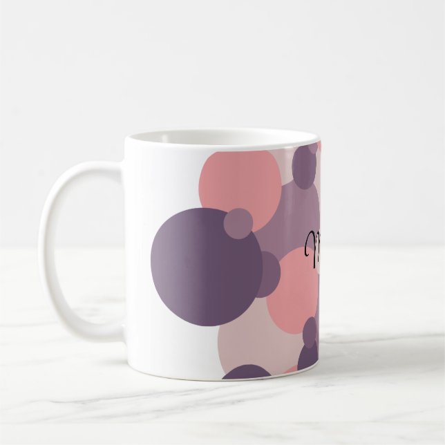 Mug Molécules de couleur violet personnalisées (Gauche)