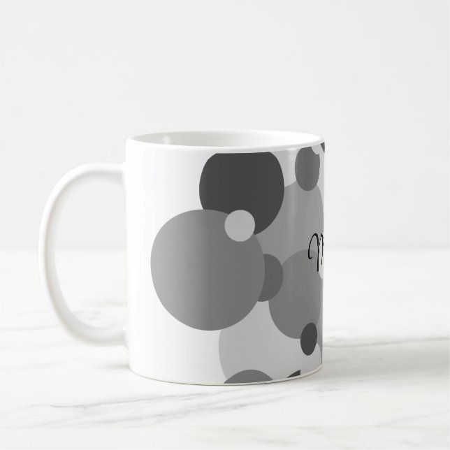 Mug Molécules noires personnalisées (Gauche)