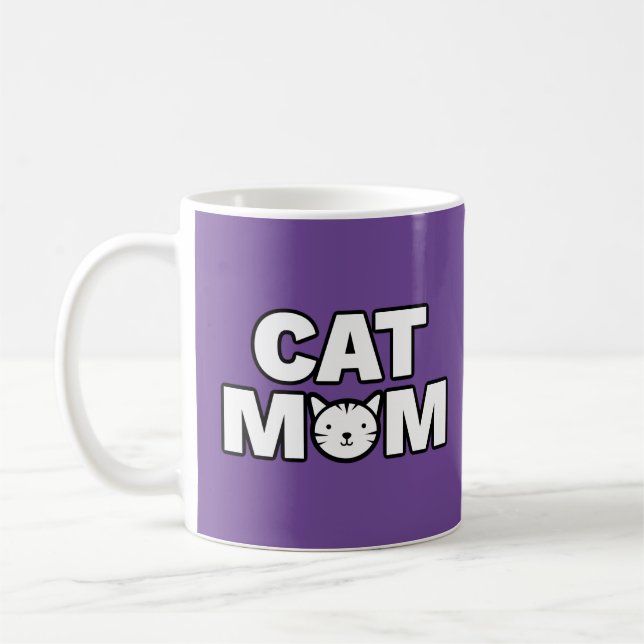 Mug MOM CAT (violet) (Gauche)