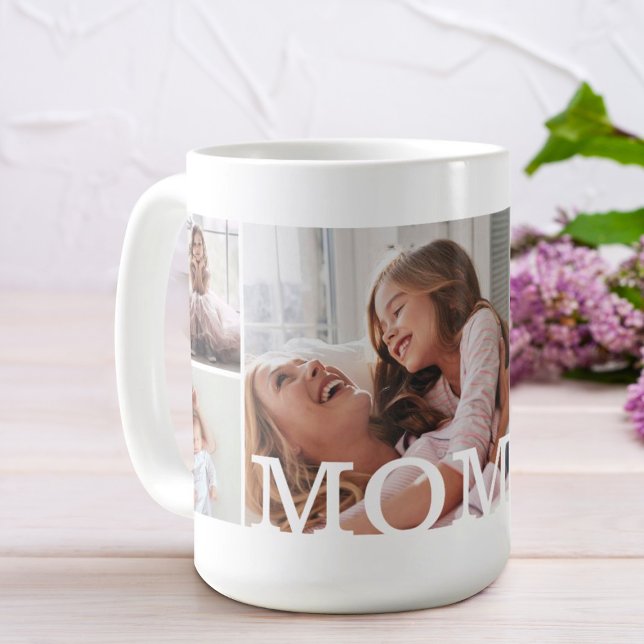 Mug MOM - Collage photo multiple et monogramme personn (Créateur téléchargé)