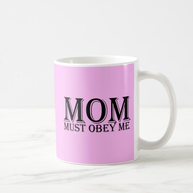 Mug MOM (doit m'obéir) dit Noir (Droite)