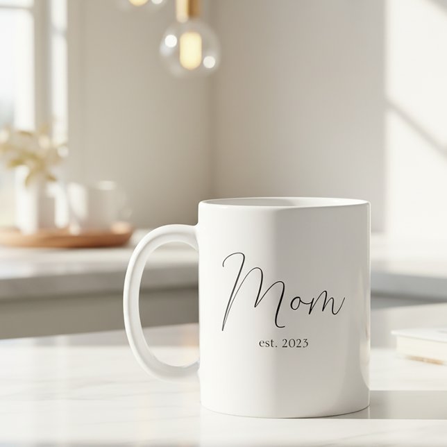 Mug Mom Established New Mom Gift  (Créateur téléchargé)