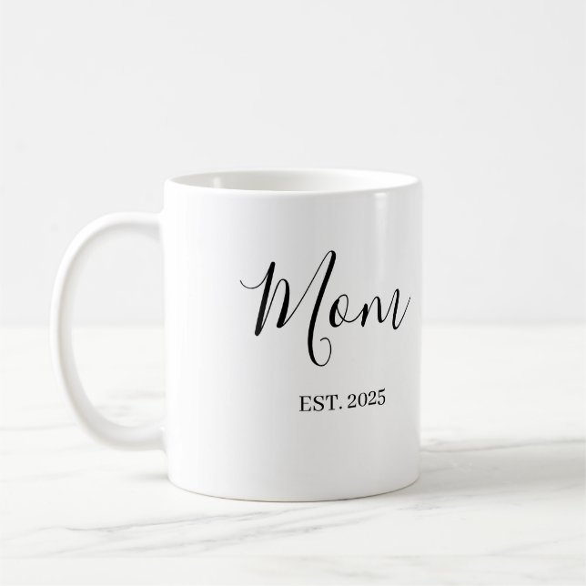 Mug Mom Established New Mom Gift Minimalist (Gauche)