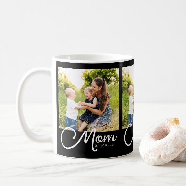 Mug Mom Established Script Black 3 Photo  (Avec donut)