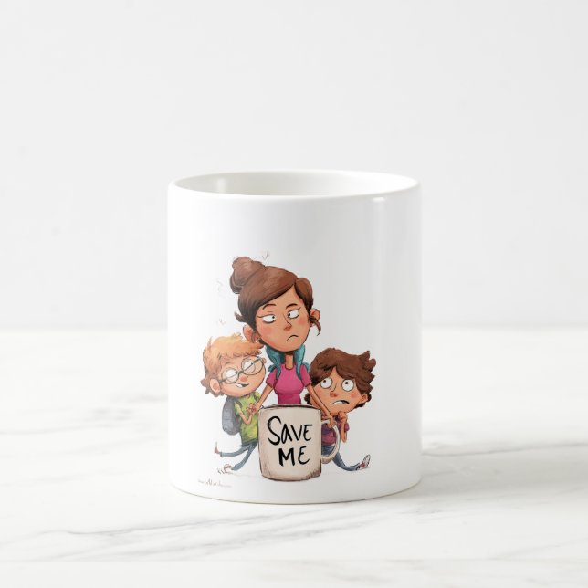 Mug Mom Fuel Needed: A Funny and Relatable Illustratio (Centre)
