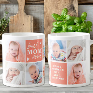 Mug MOM Personnalisé 8 Photo Collage Mignonne Fête des