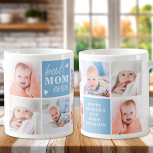 Mug MOM Personnalisé Cute Mother's Day 8 Photo Collage