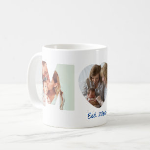Mug MOM Photo Letters Est. Date 1ère mère