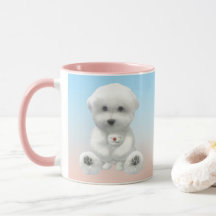 Moment Douillet : Bichon Sourire Enlaçant un Mini
