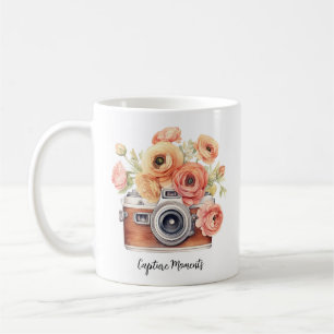 Mug Moments de capture pour photographes avec fleurs