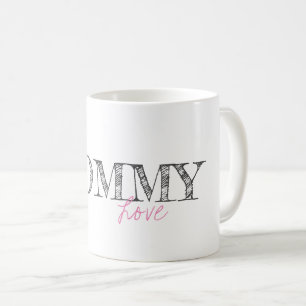 Mug Mommy Love Typographie Bébé Fille Rose Douce Moder