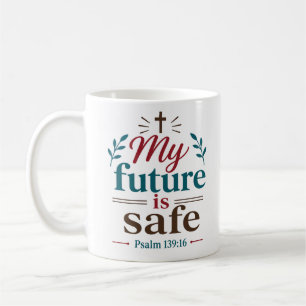 Mug Mon avenir est sûr Citation moderne de l'Écriture