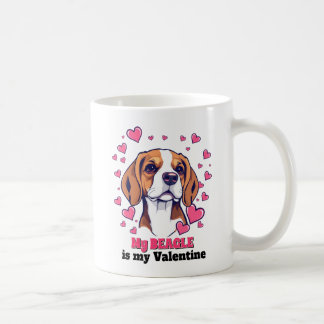 Mug Mon Beagle est mon chien de la Saint-Valentin Mign