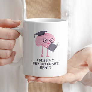 Mug Mon Cerveau Avant Internet Me Manque Drôle Café Sa