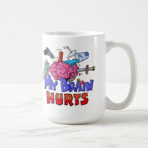 Mug Mon cerveau fait mal à l'Humour foncé