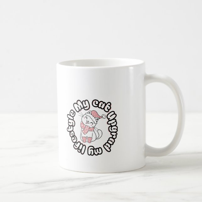 Mug Mon chat a amélioré mon style de vie – Conception  (Droite)