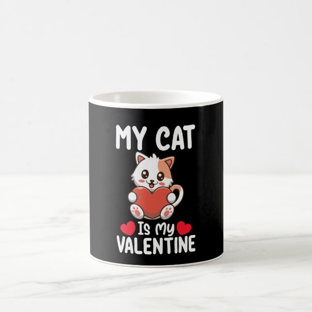 Mug Mon Chat Est Ma Saint Valentin Amoureux Des Animau (Centre)
