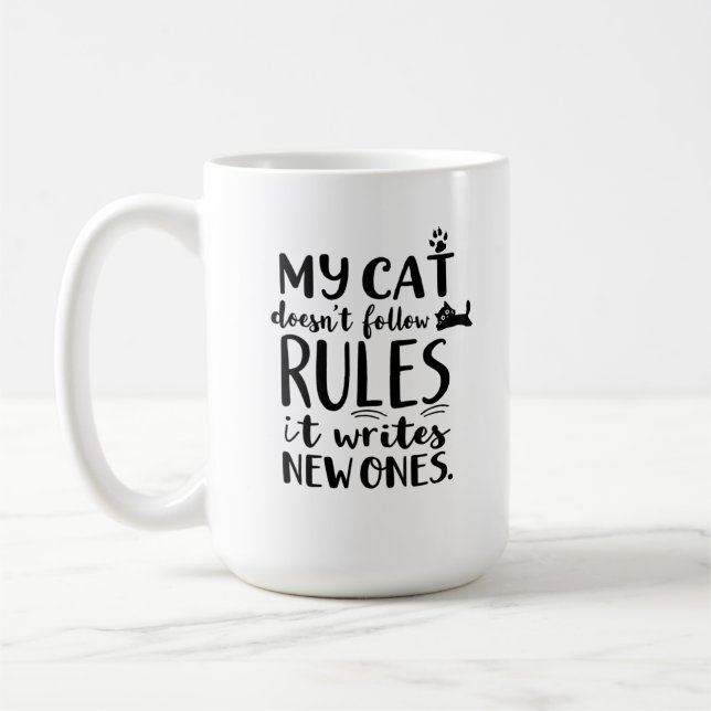Mug Mon chat ne suit pas les règles (Gauche)