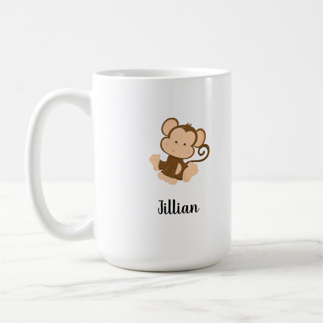 Mug Mon cirque Mon singe avec un nom personnalisé (Gauche)