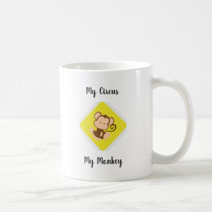 Mug Mon cirque Mon singe avec un nom personnalisé