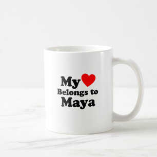 Mug Mon coeur appartient à Maya