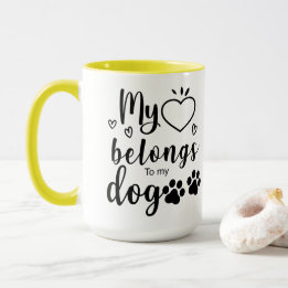 Mug Mon coeur appartient à mon chien