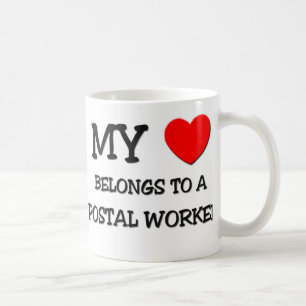 Mug Mon coeur appartient à un TRAVAILLEUR POSTAL