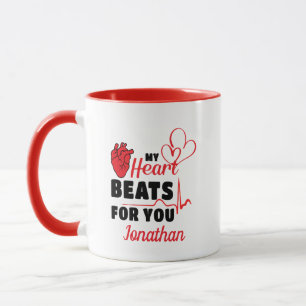 Mug Mon coeur bat pour vous personnalisée