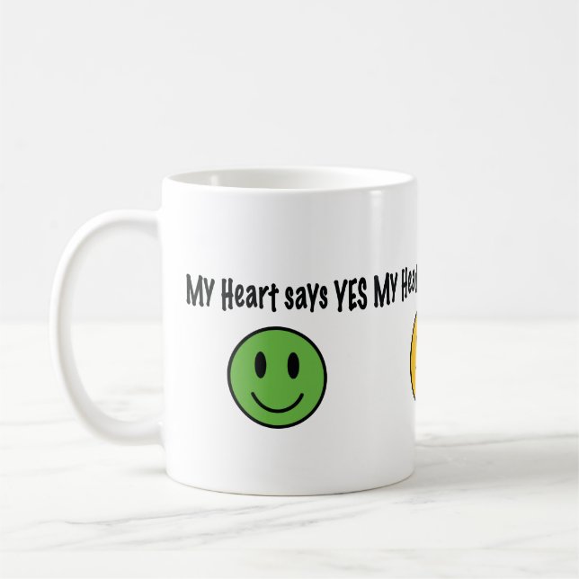 Mug Mon coeur indique oui… (Gauche)