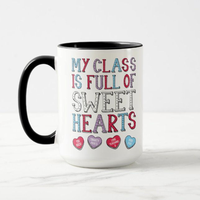 Mug Mon Cours Est Plein D'Enseignant D'Amour (Gauche)