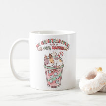 Mon esprit de Noël est à 90% de caféine Kawaii Cha