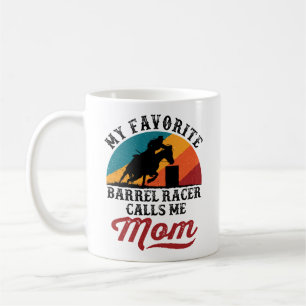 Mug Mon Favori Barrel Racer M'Appelle Maman Retro