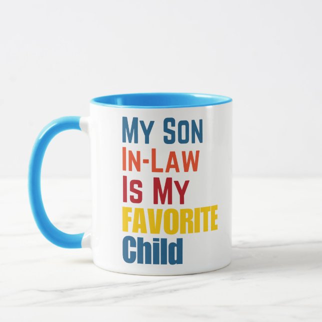 Mug Mon Fils En Droit Est Mon Enfant Favori Funny Retr (Gauche)