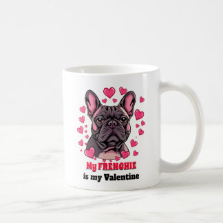 Mug Mon Frenchie est mon chien de la Saint-Valentin Mi