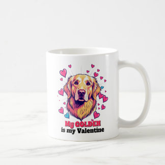 Mug Mon Golden Retriever est Mon Valentine Chien Migno