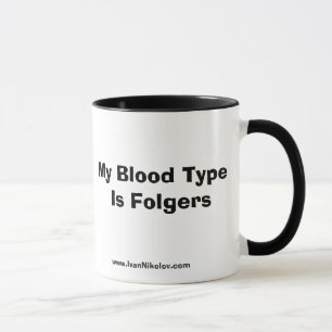 Mug Mon groupe sanguin est Folgers