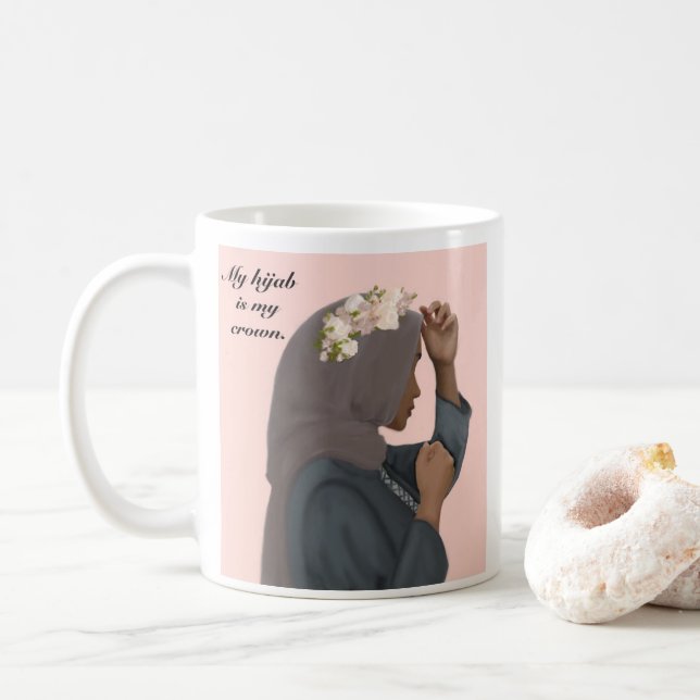 Mug Mon hijab est ma couronne à double face (Avec donut)