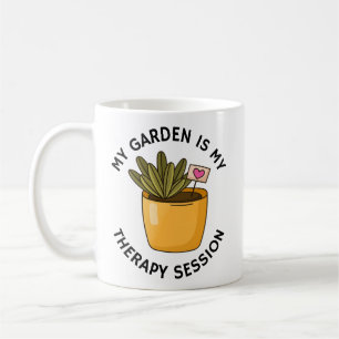 Mug Mon Jardin Est Ma Séance De Thérapie Funny Jardi