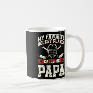 Mug Mon joueur de hockey préféré m'appelle Papa