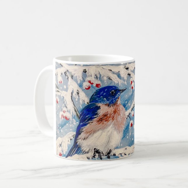 Mug Mon joyeux petit oiseau bleu (Devant gauche)