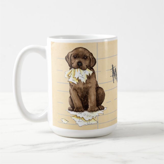 Mug Mon laboratoire de chocolat a mangé mes devoirs (Gauche)