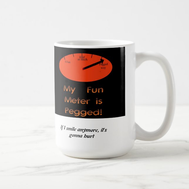 Mug Mon mètre d'amusement est chevillé ! (Droite)