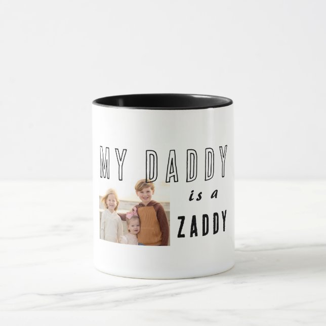 Mug Mon papa est un Zaddy Photo (Centre)