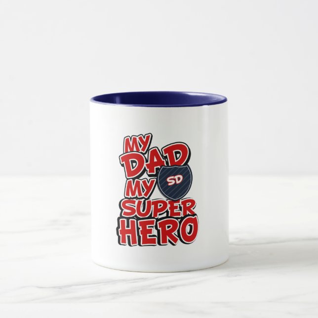 Mug Mon papa mon super héros (Centre)